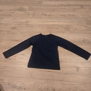 Navy Blue Boys Summer Rashguard Swim Long Sleeved Shirt Size 5